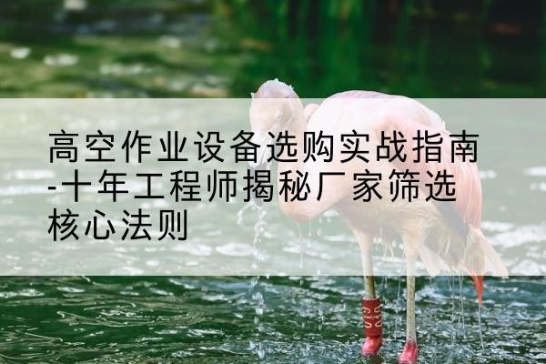 景洪剪叉式升降机厂家-高空作业设备选购实战指南-十年工程师揭秘厂家筛选核心法则