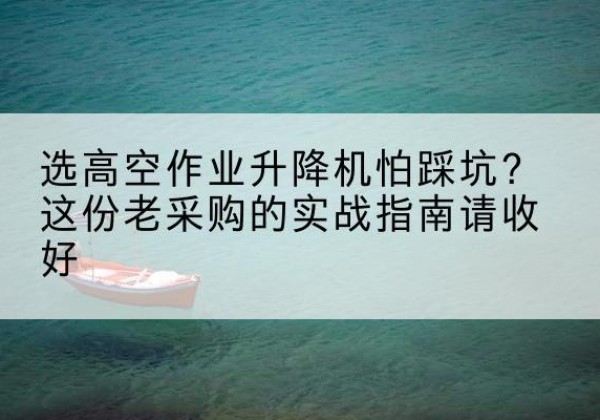 景洪高空作业升降机厂家推荐-选高空作业升降机怕踩坑？这份老采购的实战指南请收好